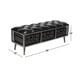 preview thumbnail 8 of 6, Black MDF Industrial Storage Bench 18 x 48 x 16