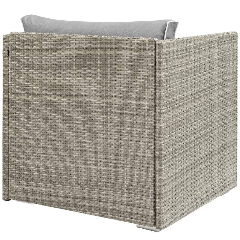 Havenside Home Bocabec Modern Fabric Outdoor Patio Armless Chair