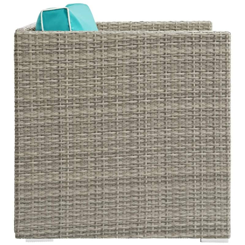 Havenside Home Bocabec Modern Fabric Outdoor Patio Armless Chair