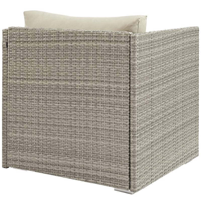 Havenside Home Bocabec Modern Fabric Outdoor Patio Armless Chair