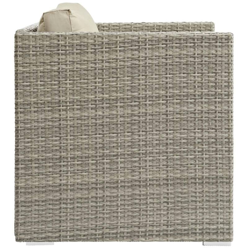 Havenside Home Bocabec Modern Fabric Outdoor Patio Armless Chair