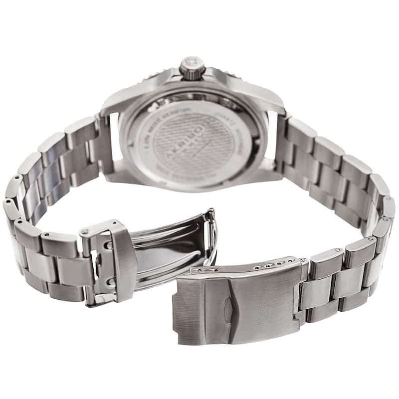 Akribos XXIV Men's Diver Style Quartz Interchangeable Blue Silver-Tone Bracelet Watch