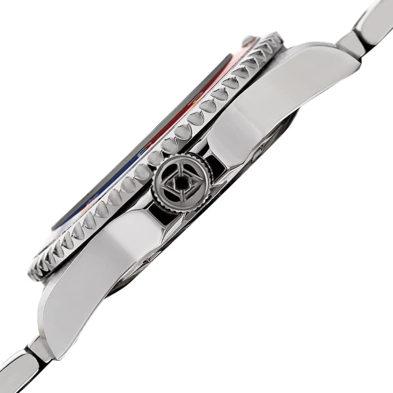 Akribos XXIV Men's Diver Style Quartz Interchangeable Silver-Tone Bracelet Watch