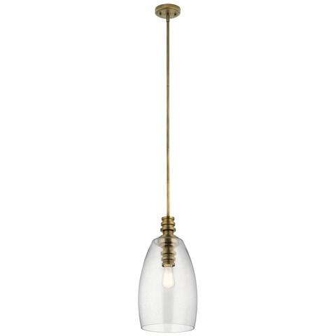 Kichler Lighting Lakum Collection 1-light Natural Brass Pendant