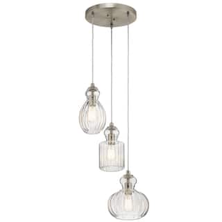 Kichler Lighting Riviera Collection 3-light Brushed Nickel Pendant