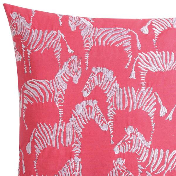 Shop Christian Siriano Tropicalia Square Pink Zebra Throw Pillow