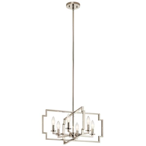 Kichler Downtown Deco 6-Light Polished Nickel Transitional Chandelier