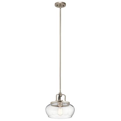 Kichler Lighting Davenport Collection 1-light Antique Pewter Pendant/Semi-Flush Mount