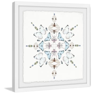 'Butterfly Kaleidoscope' Framed Painting Print - Multi-Color