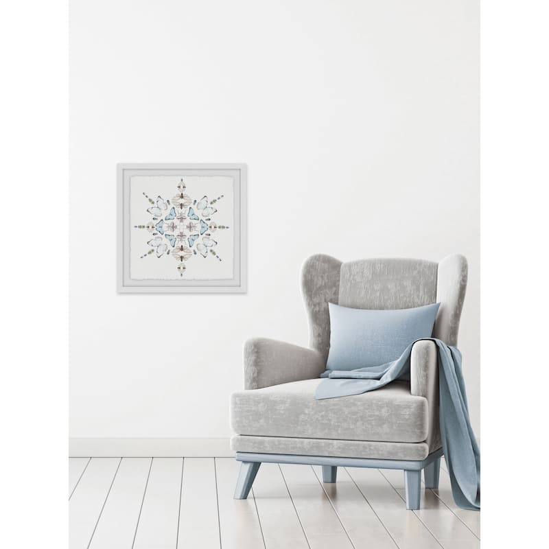 'Butterfly Kaleidoscope' Framed Painting Print - Multi-Color