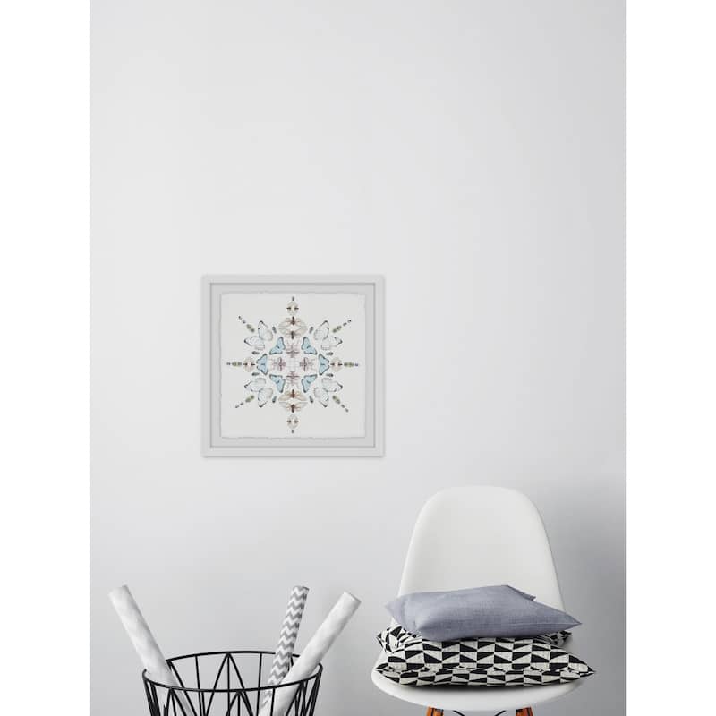 'Butterfly Kaleidoscope' Framed Painting Print - Multi-Color