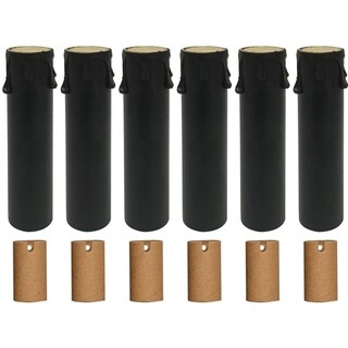 Royal Designs 4" Black Candle Drip Chandelier Socket Covers (6 Piece) - Chandeliers For Bedrooms by Overstock.com