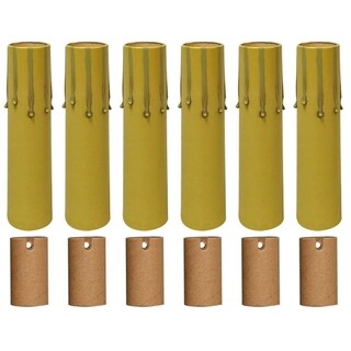 Royal Designs 4" Beige Candle Drip Chandelier Socket Covers (6 Piece) - Chandeliers For Bedrooms by Overstock.com