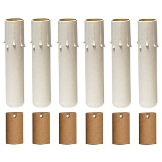 Royal Designs White Candle Drip Chandelier Socket Covers (6 Piece) - Chandeliers For Bedrooms by Overstock.com