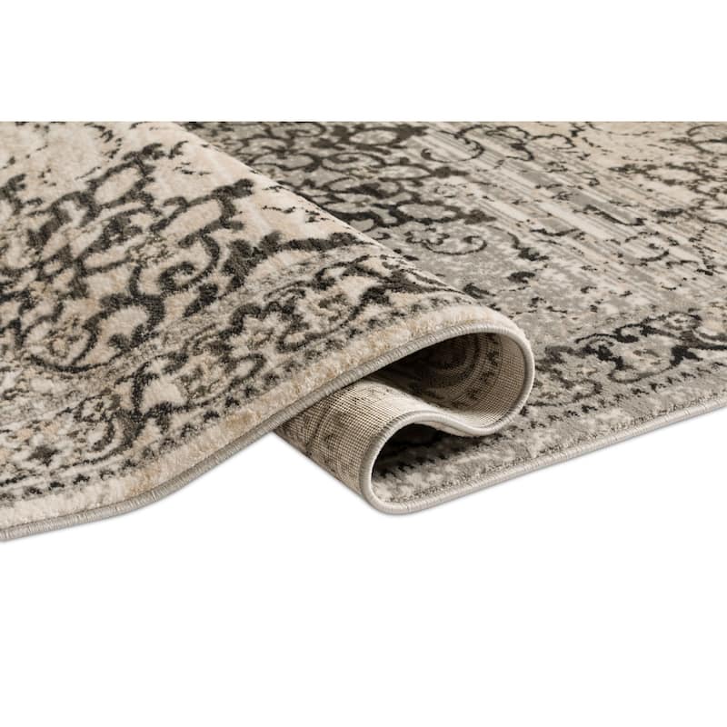 Well Woven Modern Boho Distressed Blue Area Rug - 3'11" x 5'3"