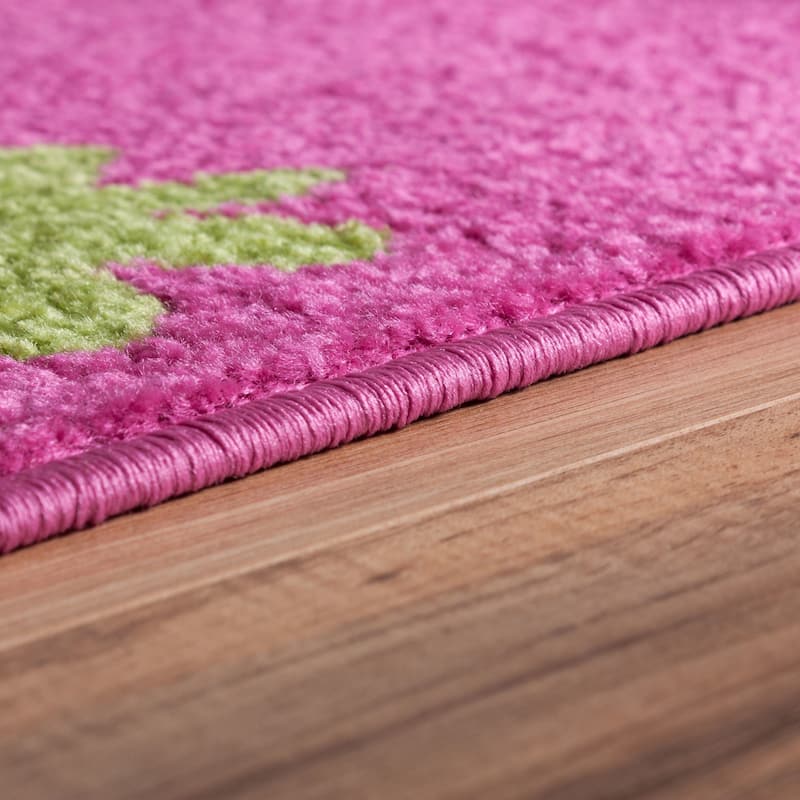 Well Woven Modern Butterfly Pink Area Rug - 3'3" x 5'