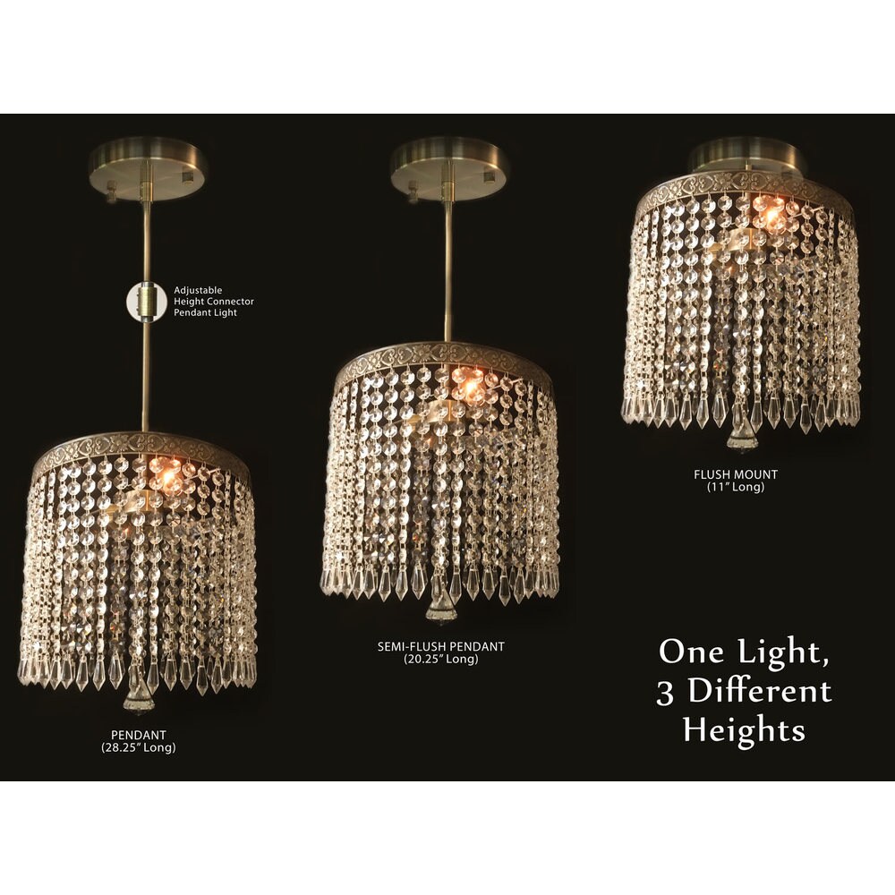 Royal Designs Blue Modified Bell Chandelier Lamp Shades, 3 Royal Designs Blue Modified Bell Chandelier Lamp Shades, 3