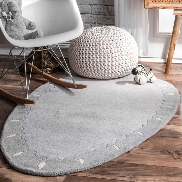 Shop nuLOOM Grey Handmade Playtime Kids Eggerrific Wool Area Rug