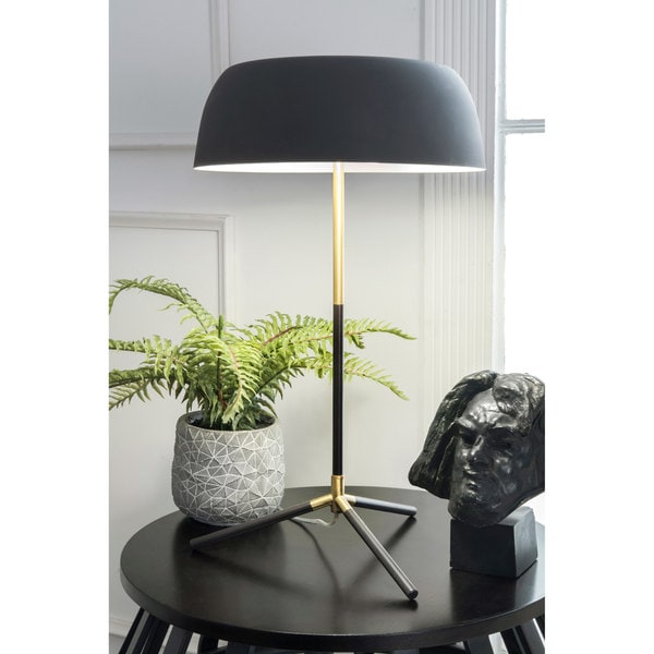 Watch Hill 22" Donna Brass & Iron Shade Brass Table Lamp