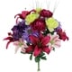 18 stems Faux Lily Peony Hydrangea & Small Lily Mixed Flower Bush - Bed ...