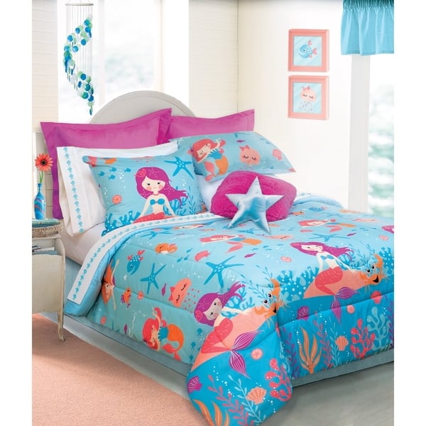 slide 1 of 1, Mermaid 3-piece Comforter Set