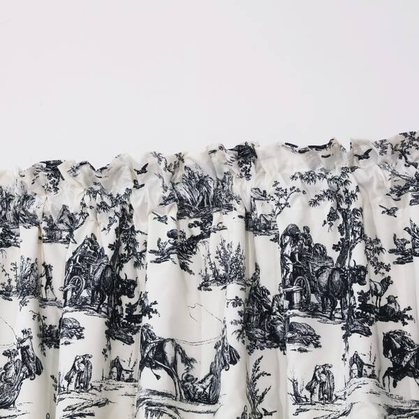 Shop Classic Toile Black Window Valance On Sale Free Shipping
