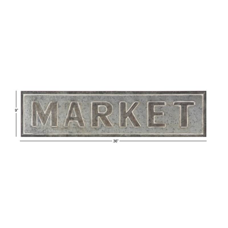 Grey Iron Farmhouse Wall Decor Text 9 x 36 x 1