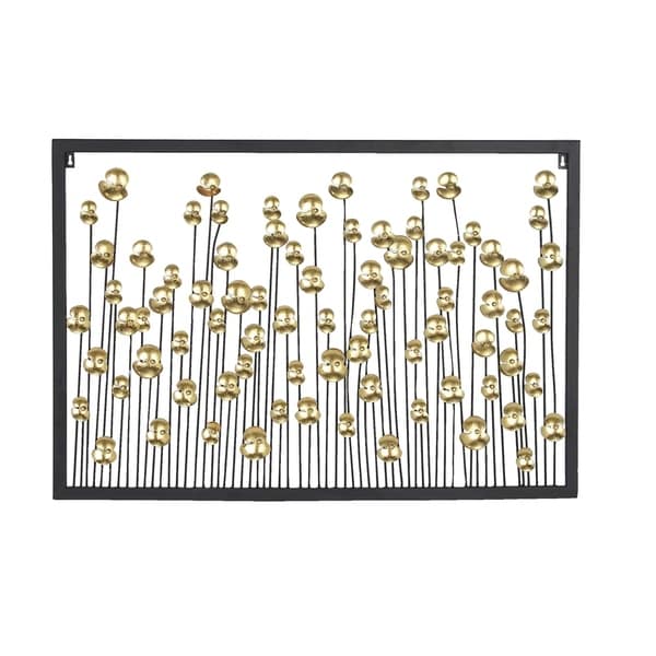 Shop Contemporary Iron Gold Flower Wall decor - Free ... Shop Contemporary Iron Gold Flower Wall decor - Free ... on Iron Wall Sconces For Flowers Wall Decor id=58939