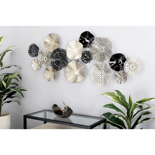 Silver Iron Contemporary Wall Decor Ornamental 25 x 59 x 3. Opens flyout.