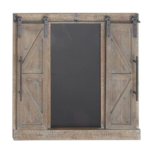 Wood And Iron Whitewashed Barn Door Wall Decor By Studio 350 Iron Whitewashed Barn Door Wall Decor