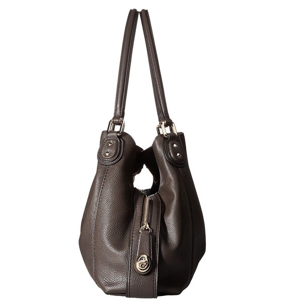 edie shoulder bag 31 in polished pebble leather