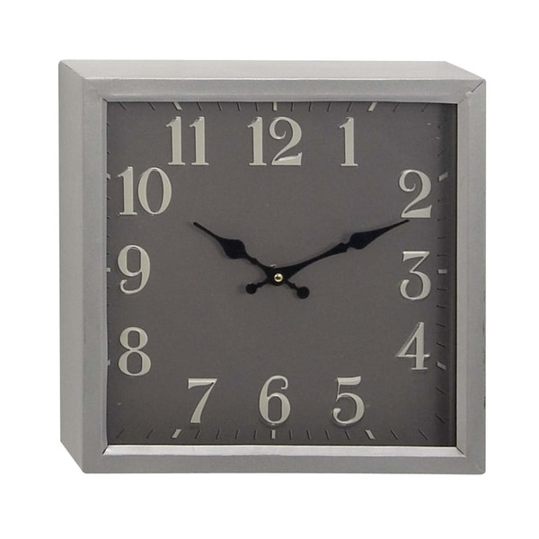 The Gray Barn Wild Cherry Modern Square Iron Wall Clock