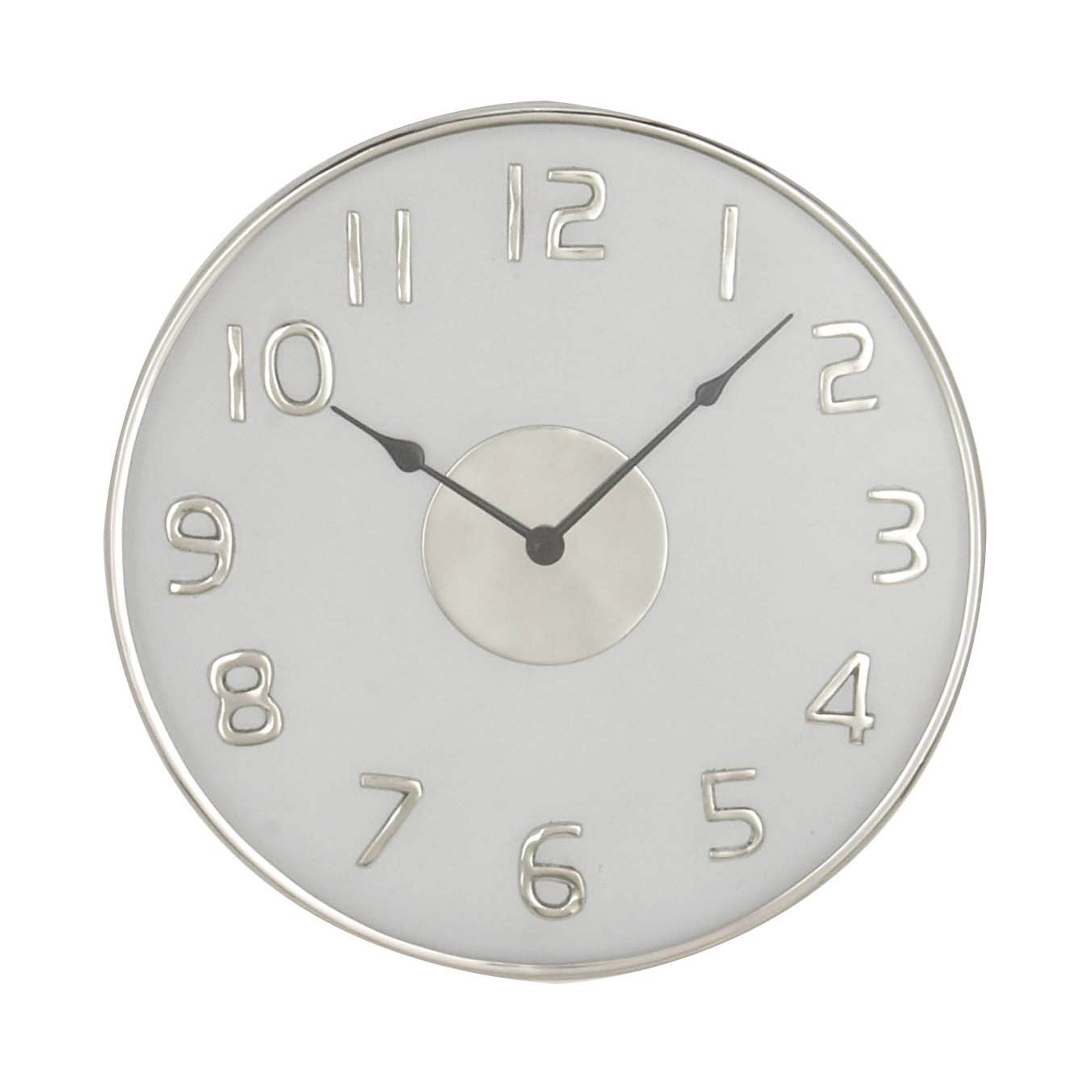 18 Inch Modern Round White Stainless Steel Wall Clock Free 18 Inch Modern Round White Stainless Steel Wall Clock