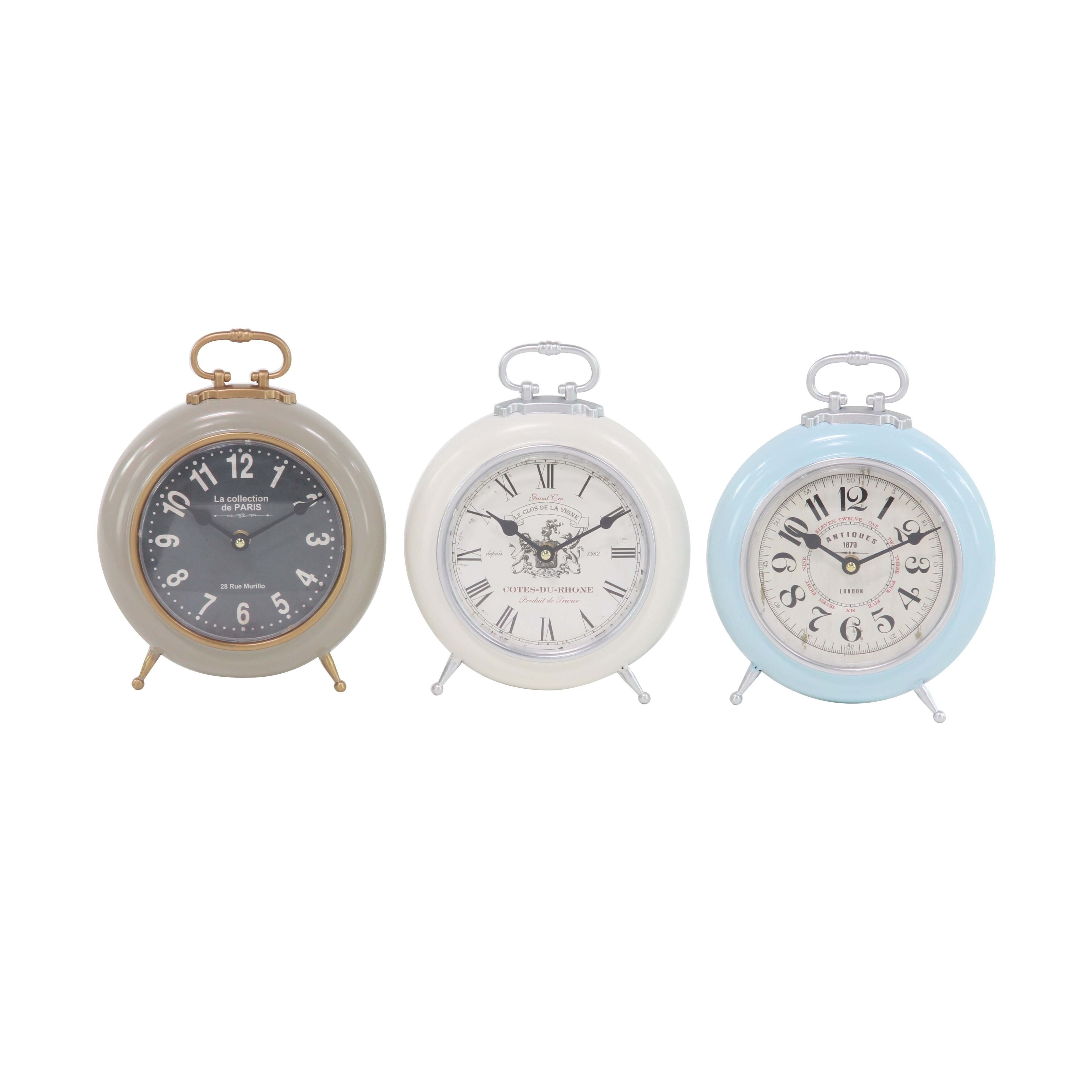 Shop Set Of 3 Contemporary Colored Iron Round Decorative Table