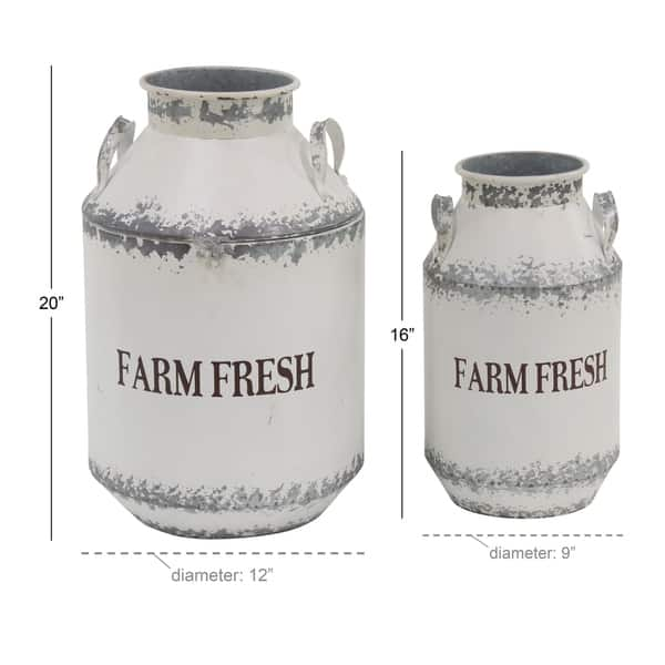 Shop The Gray Barn Jartop Farm Fresh White Iron Decorative Milk