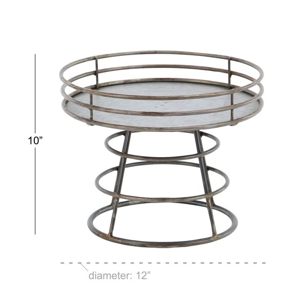 round silver tray