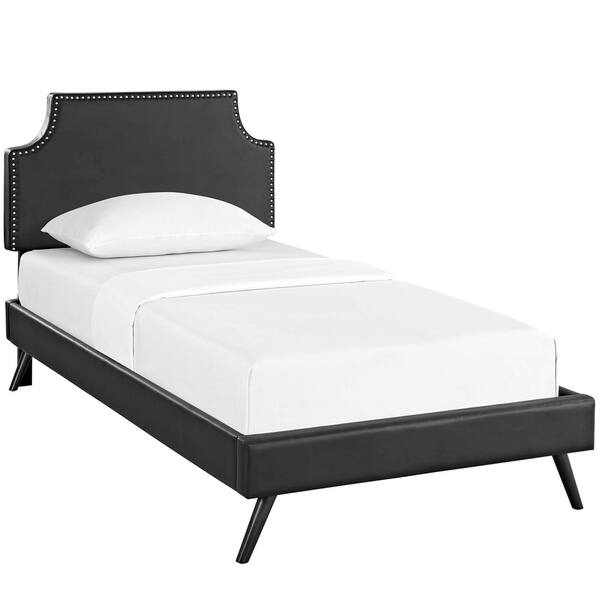 Corene Twin Platform Bed with Round Splayed Legs - Bed Bath & Beyond ...