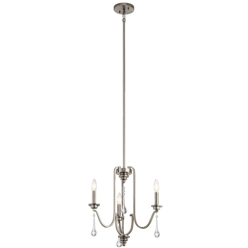 Kichler Lighting Karlee Collection 3-light Classic Pewter Mini Chandelier - Chandeliers For Bedrooms by Overstock.com