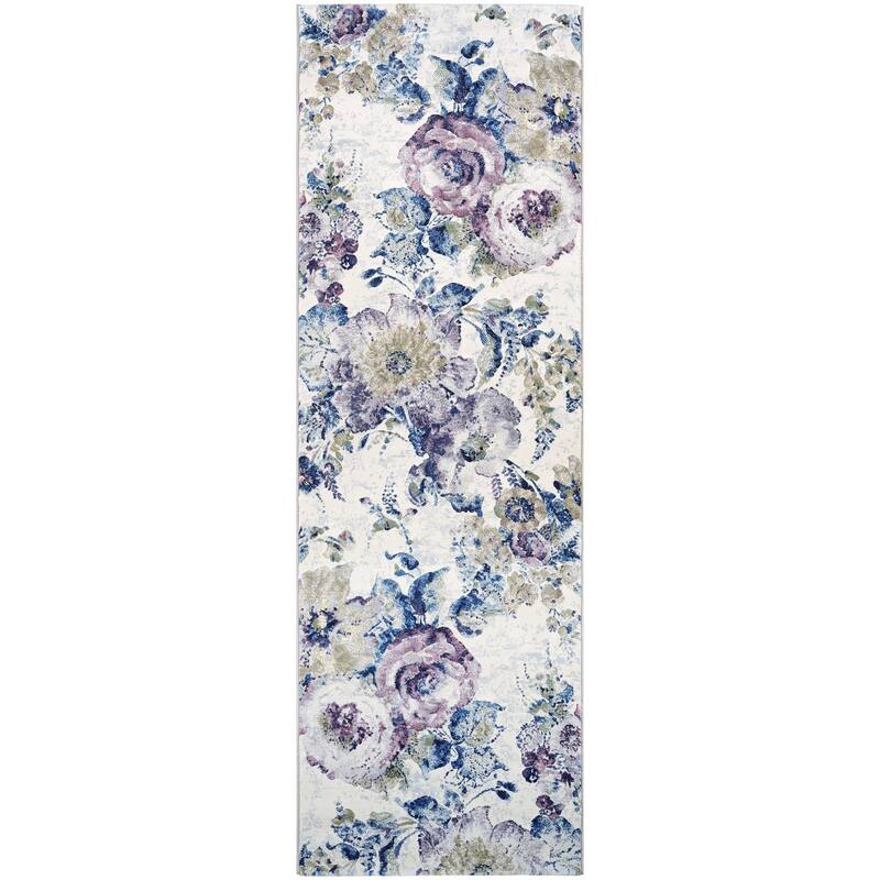 Dream Decor Rugs Provencal Rose Multicolor Floral Area Rug