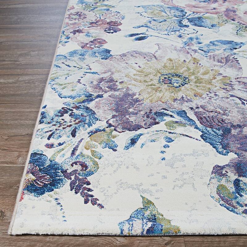 Dream Decor Rugs Provencal Rose Multicolor Floral Area Rug