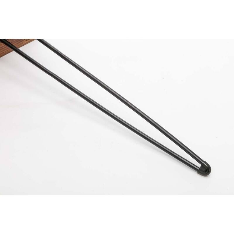 Miriam Folding Industrial Wood and Metal End Table