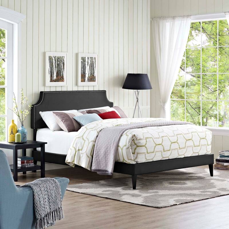 Corene Queen Platform Bed with Squared Tapered Legs