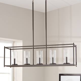 Kichler Lighting Crosby Olde Bronze 5-light Linear Chandelier with Clear Glass