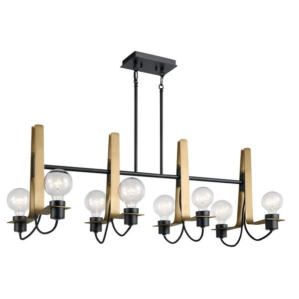 Kichler Arvela Black Modern/Contemporary Linear Kitchen Island Light