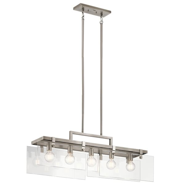 Kichler Lighting Tiers Collection 5 Light Classic Pewter Linear Kichler Lighting Tiers Collection 5 Light Classic Pewter Linear Chandelier