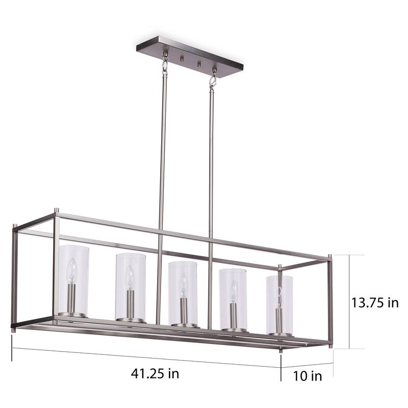 Kichler Lighting Crosby 5-light Brushed Nickel Linear Chandelier