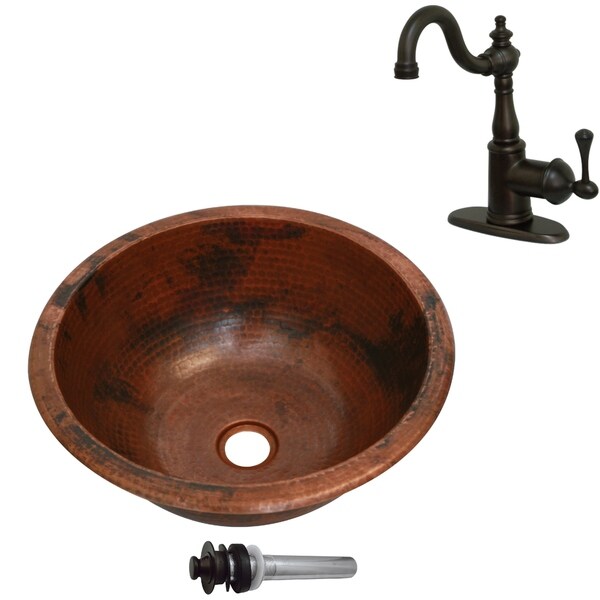 Shop Unikwities 14 5x6 5 Copper Sink With Centerset Faucet