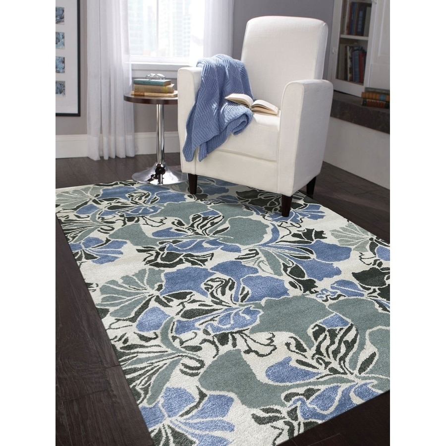 Hand-Tufted Glisten Water Spray Blended Argentina Wool and Art Silk Rug (8' x 11') - 8' x 10'/Surplus