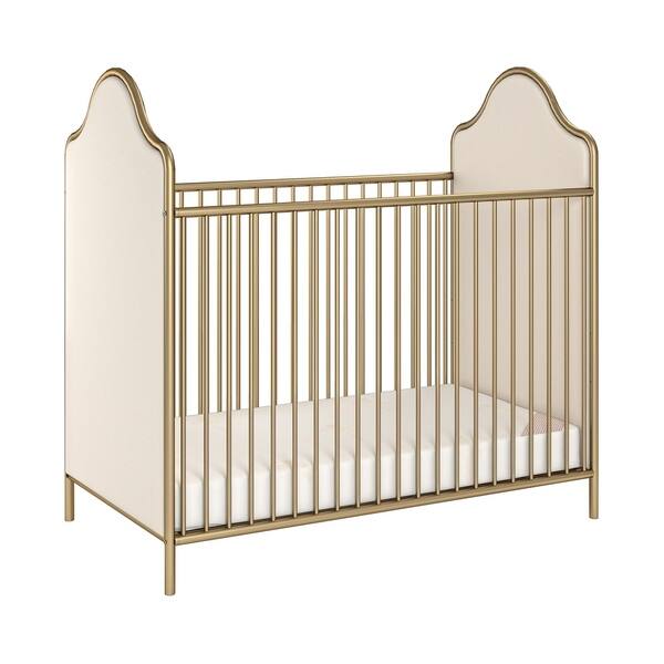 Shop Little Seeds Piper Upholstered Metal Crib Overstock 19569668