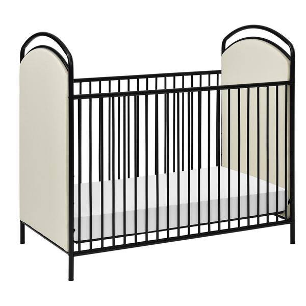 Shop Little Seeds Rowan Valley Black Lotus Upholstered Metal Crib